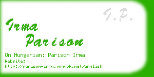 irma parison business card